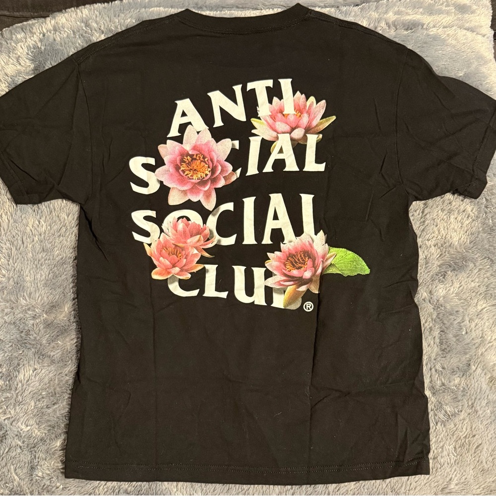 Anti Social Social Club Black Zen Out Lotus Tee